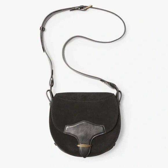 Women’s preloved Isabel Marant Botsy Leather Saddle Bag in black - Picture 1 of 16